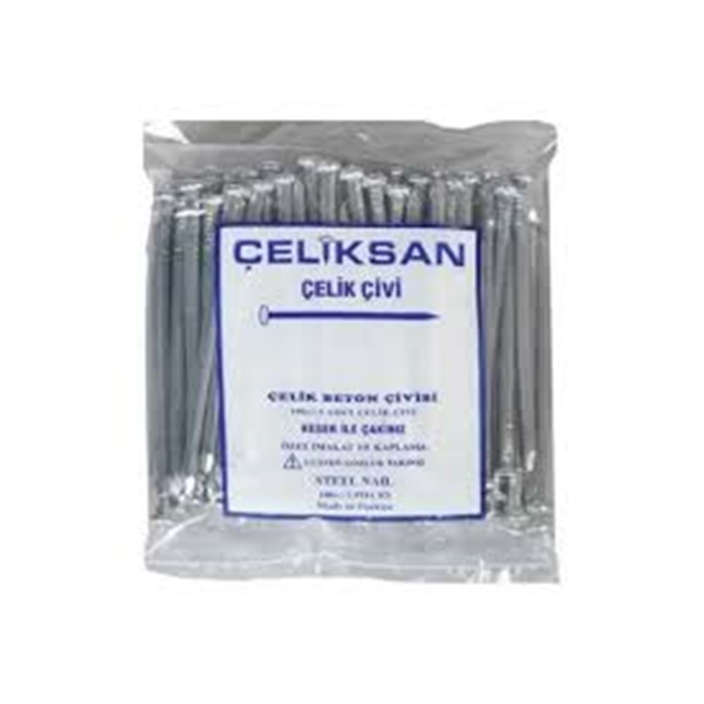 5*70 ÇELİKSAN BETON ÇİVİSİ BEYAZ OLUKLU