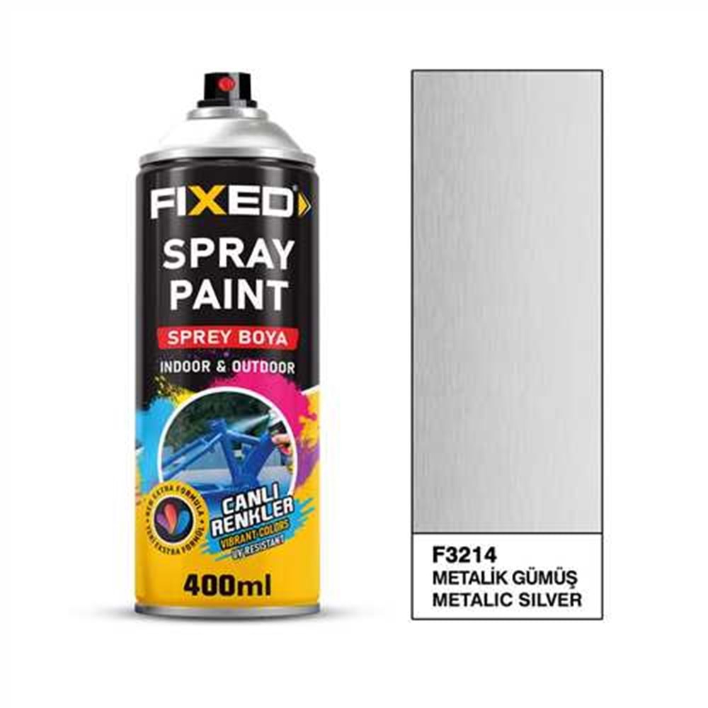 F3214 SPREY BOYA AKRİLİK - METALİK GÜMÜŞ EFEKT 320 GR 400 ML