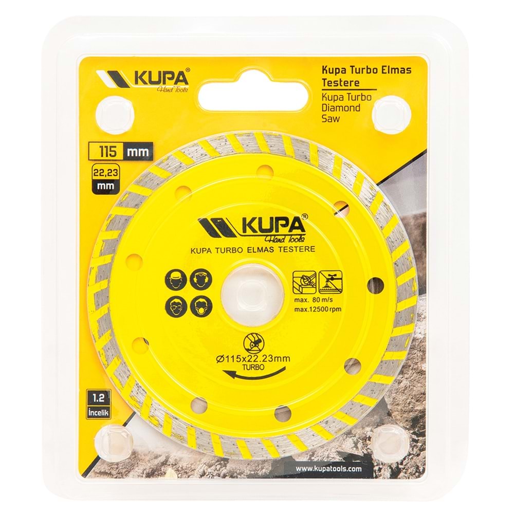 KUP7010 KUPA TURBO KESİCİ 115 MM