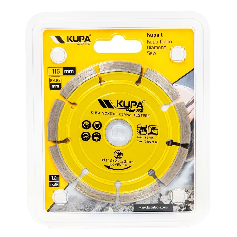 KUP7016 KUPA SOKETLİ GRANİT KESME 115 MM