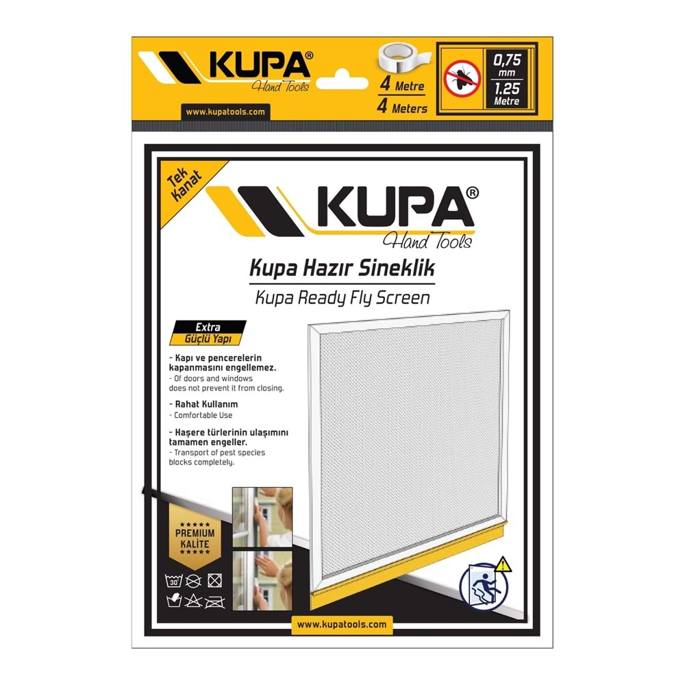 KUP8250 KUPA HAZIR SİNEKLİK TEK KANAT 075X125