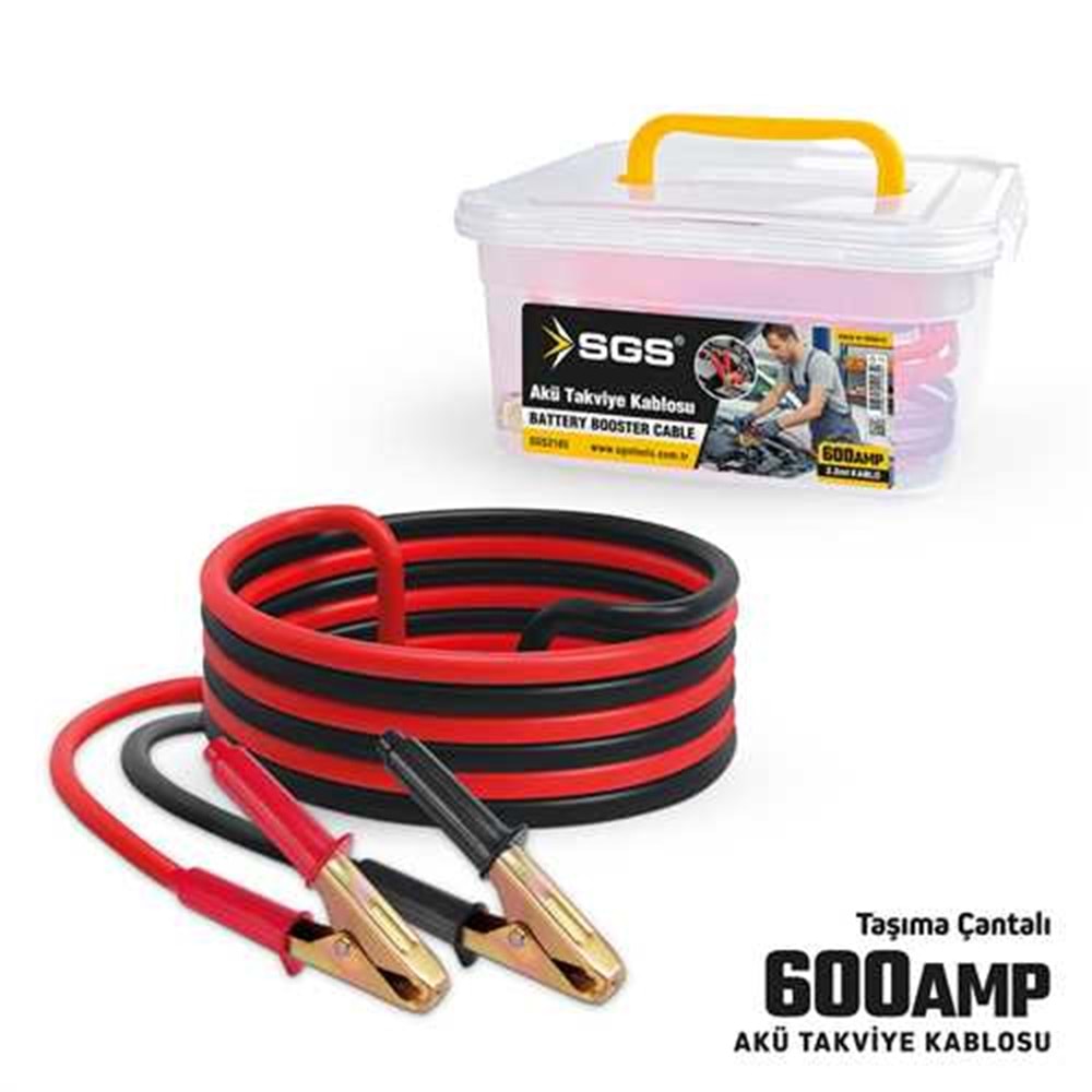 SGS2165 AKÜ TAKVİYE KABLOSU 600 A 2.3 MT