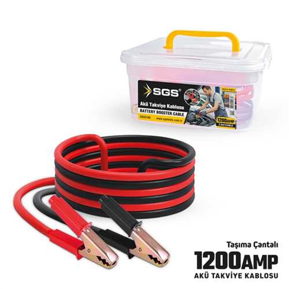SGS2166 AKÜ TAKVİYE KABLOSU 1200 A 2.3 MT