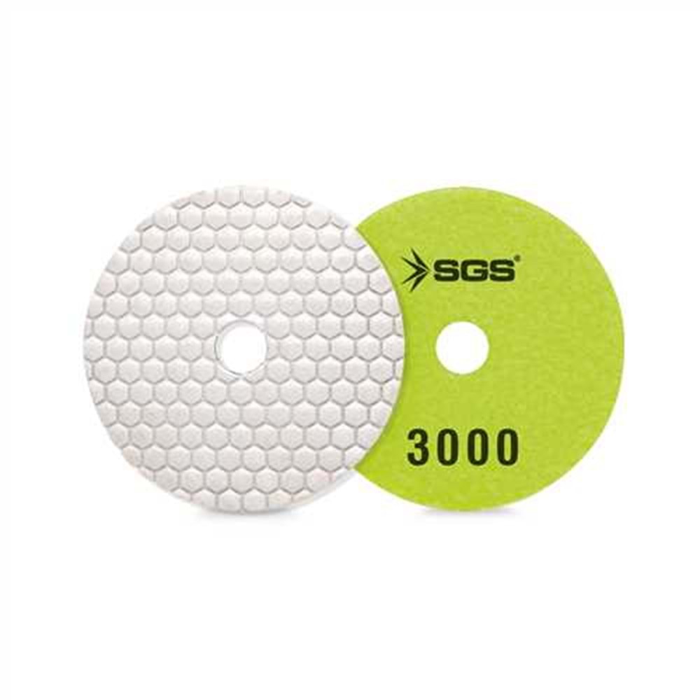 SGS2346 ELMAS POLİSAJ PEDİ 100 MM 3000 KUM KURU-DRY