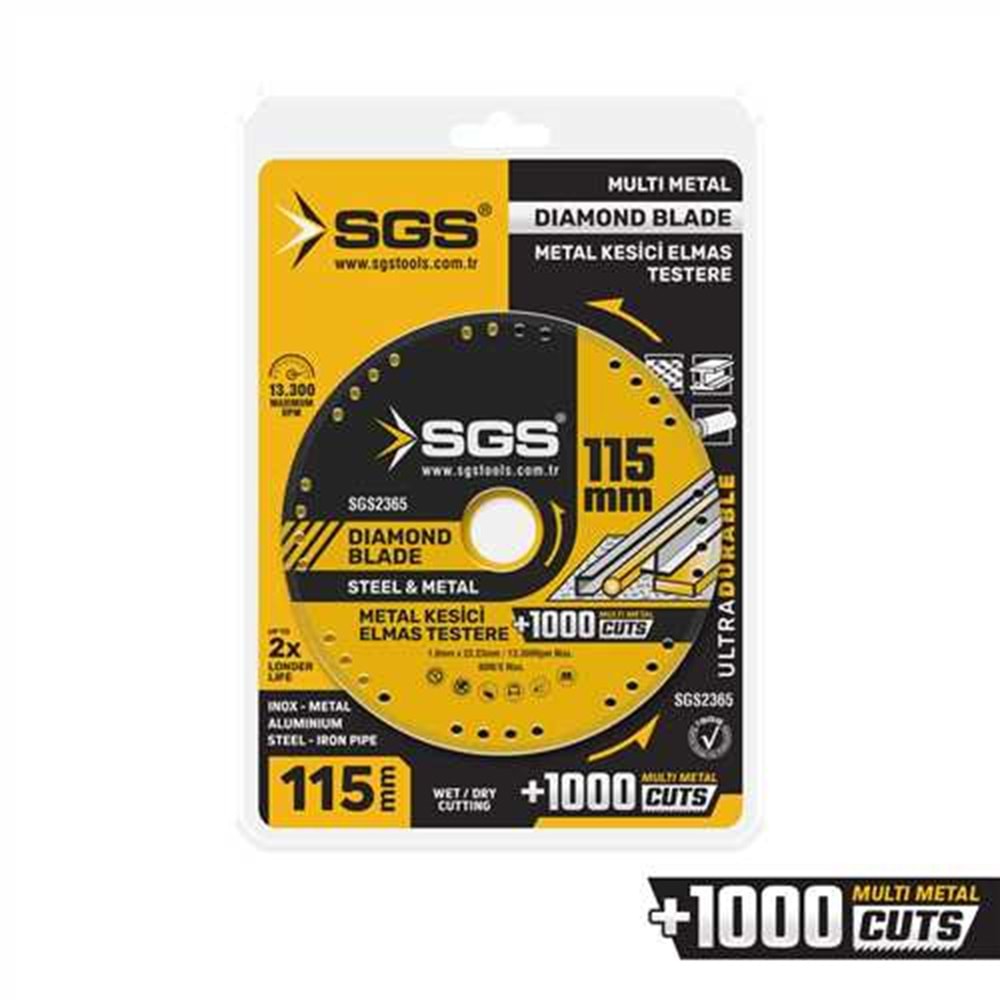 SGS2365 VAKUMLU ELMAS MULTI-METAL KESİCİ 115 MM
