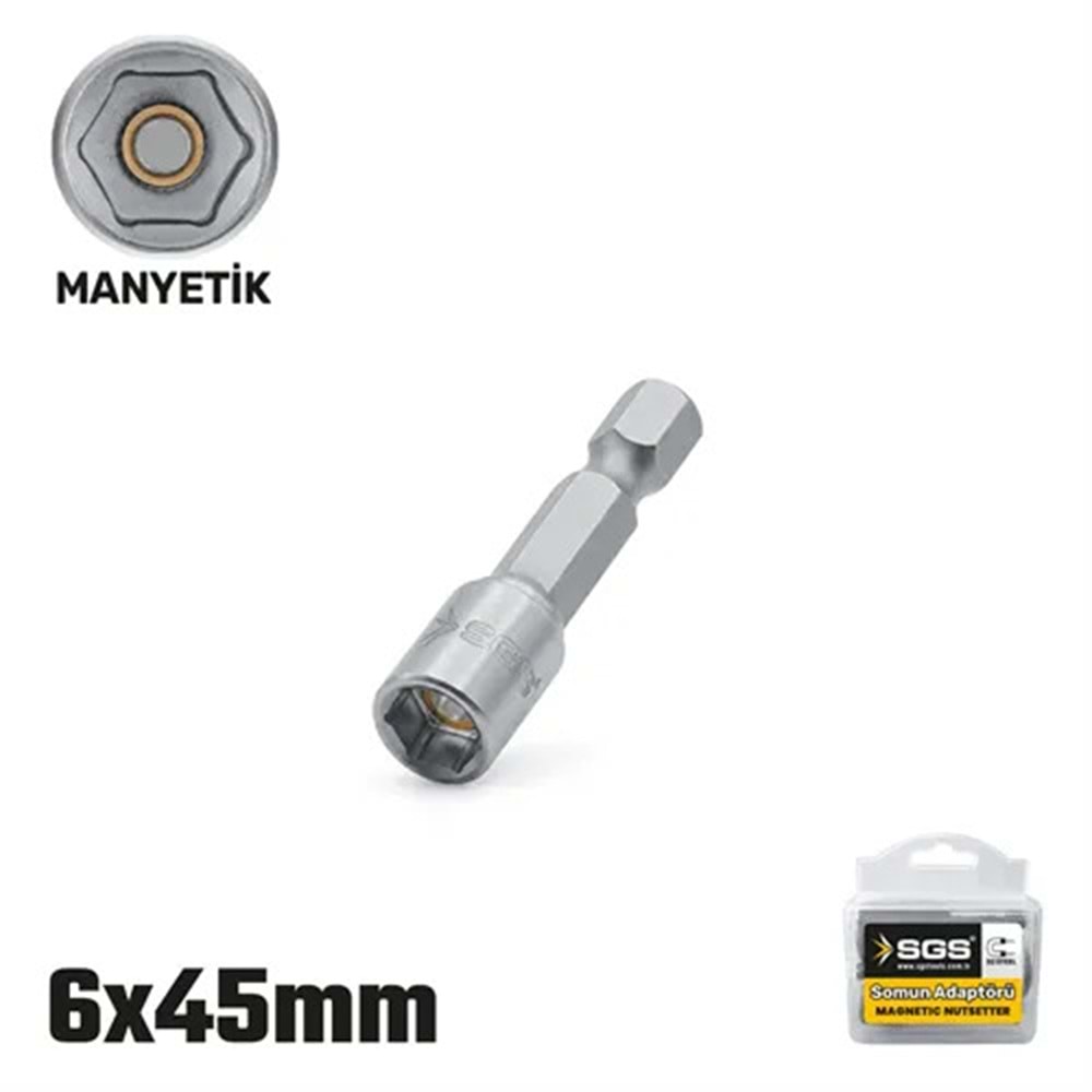 SGS2475 MANYETİK SOMUN ADAPTÖRÜ 6 MM*45 MM