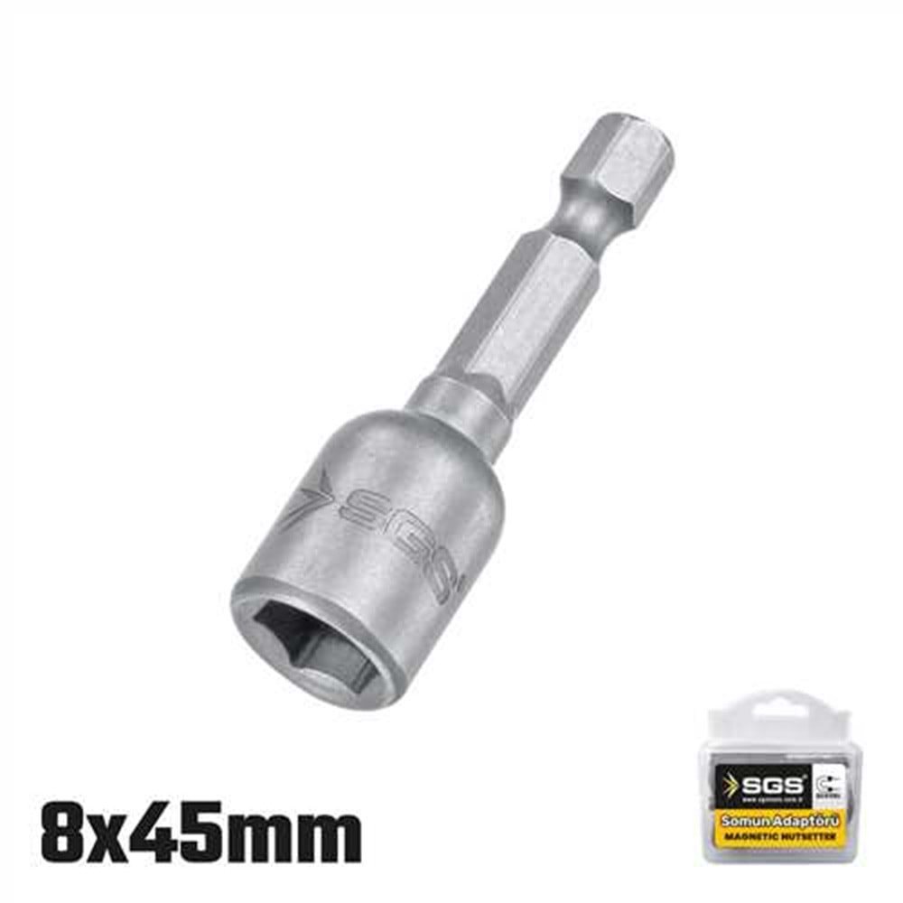 SGS2476 MANYETİK SOMUN ADAPTÖRÜ 8MM*45MM
