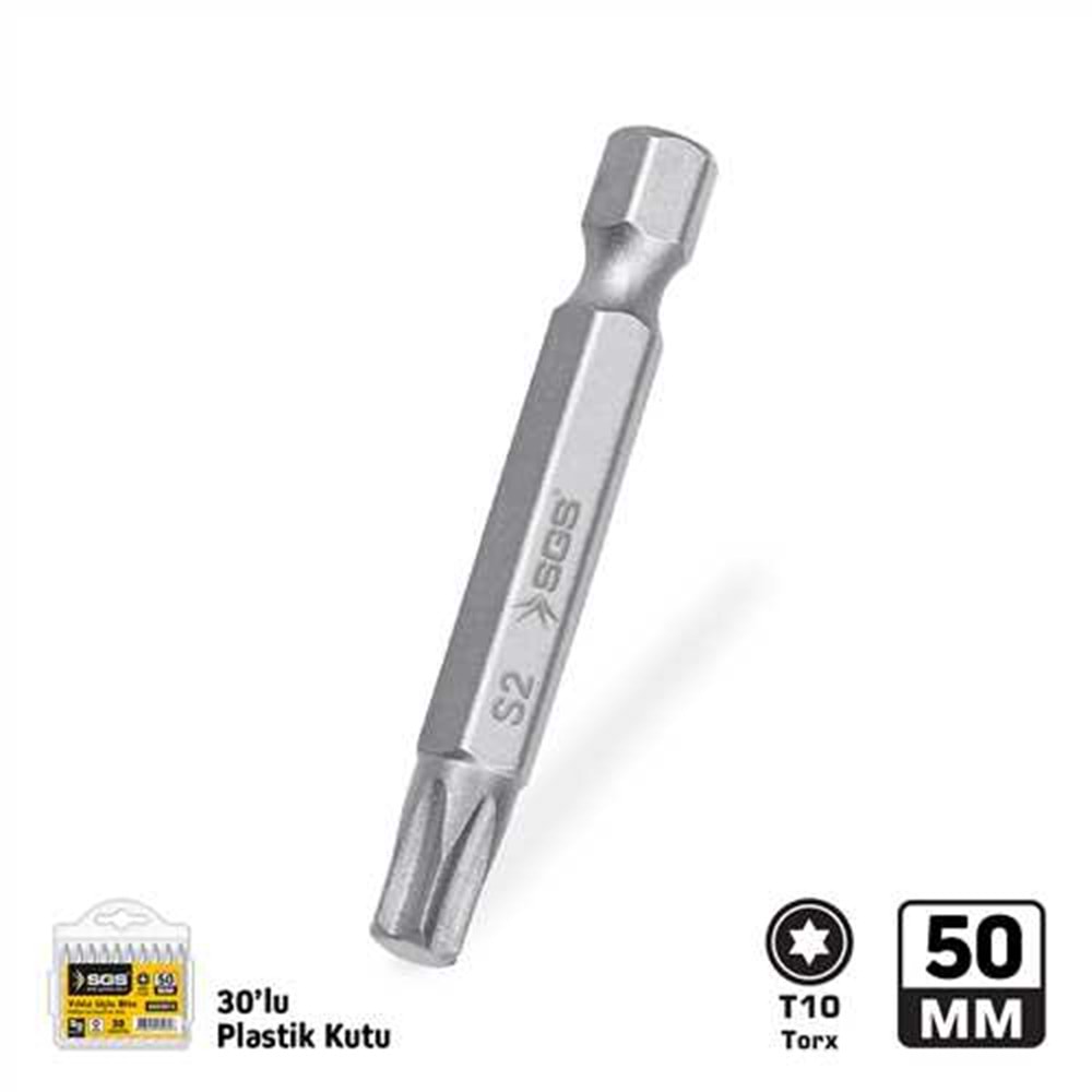 SGS3925 TORX UÇLU BİTS S2 T10 50MM SAND-PRO SERİES