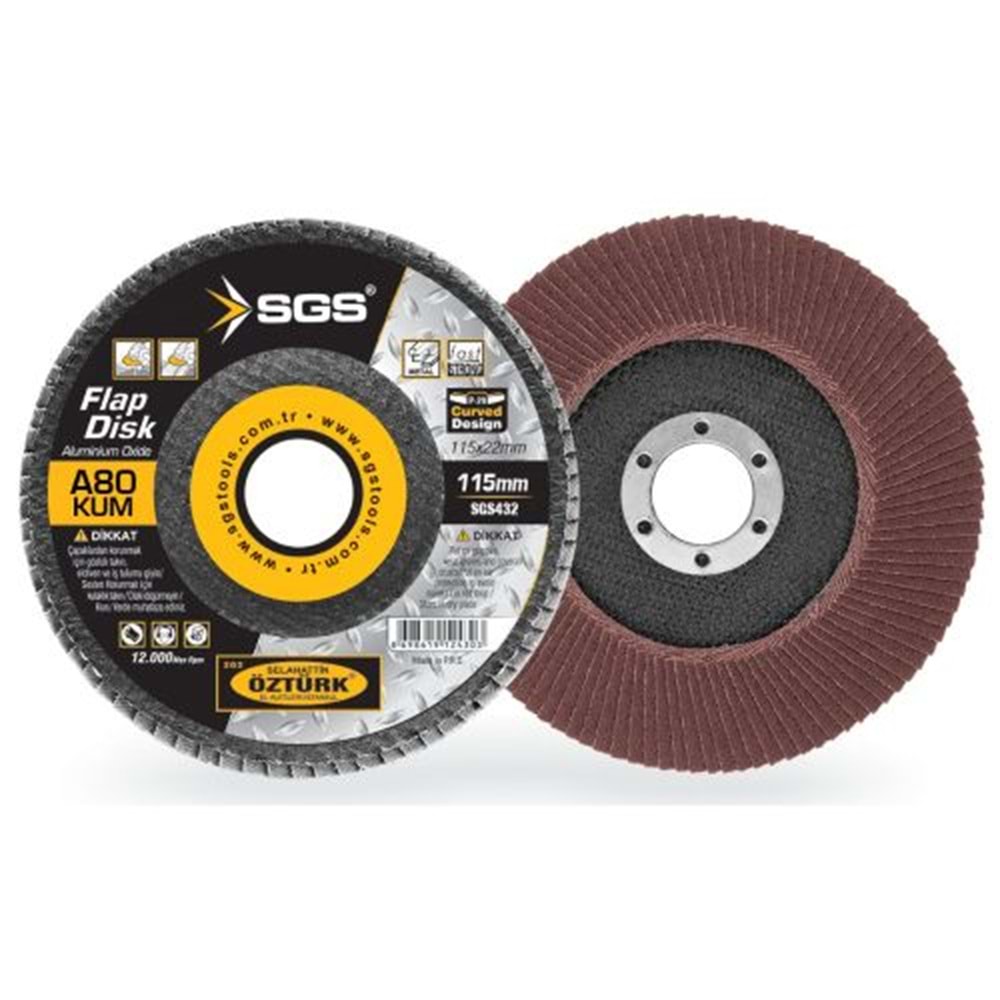 SGS432 FLAP DİSK 115MM AO 80 KUM