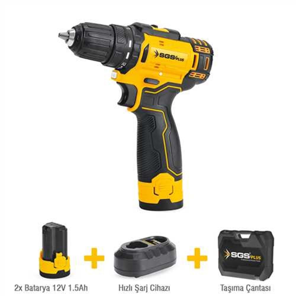 SGS5146 AKÜLÜ VİDALAMA SETİ 12 VOLT (2*1.5 AH)