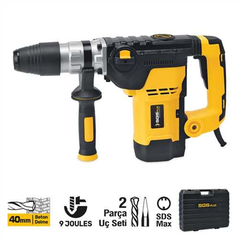SGS5188 KIRICI-DELİCİ MATKAP 1250 WATT 40MM 9 KG 9 JOULES (SDS MAX)