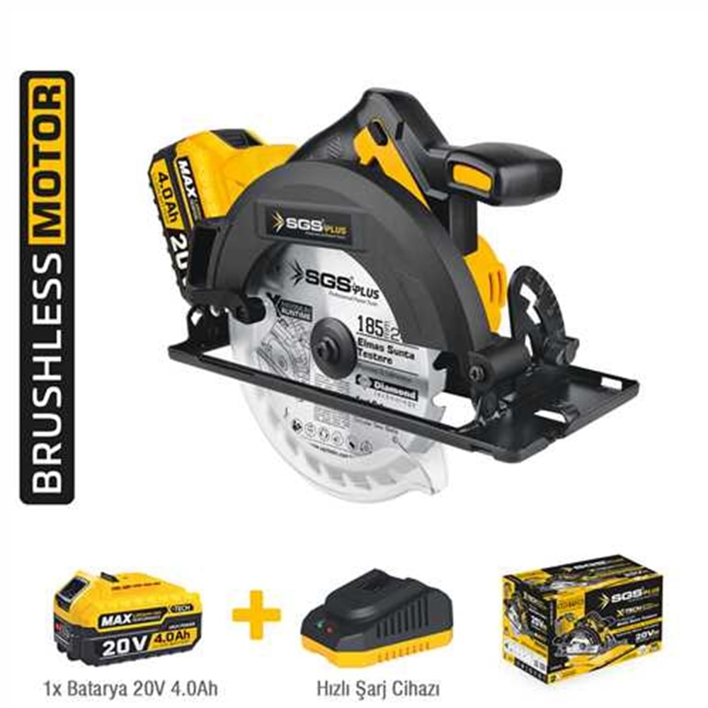 SGS5542 AKÜLÜ SUNTA KESME MAKİNESİ SETİ 185 MM 1*4.0 AH (KÖMÜRSÜZ MOTOR)