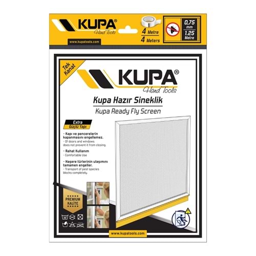 KUP8250 KUPA HAZIR SİNEKLİK TEK KANAT 075X125
