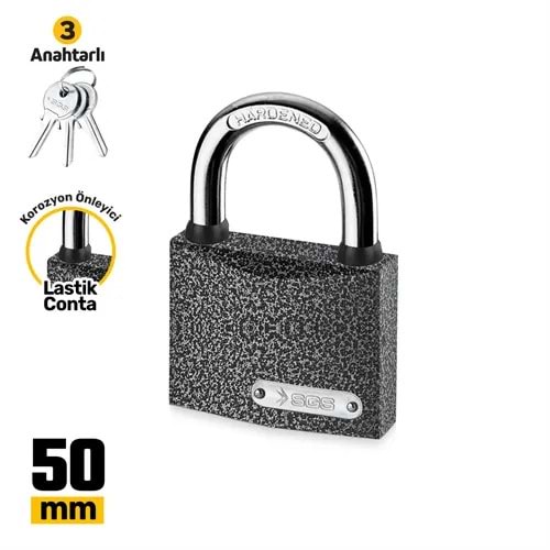 SGS1324 ASMA KİLİT GRİ BOYALI 50 MM