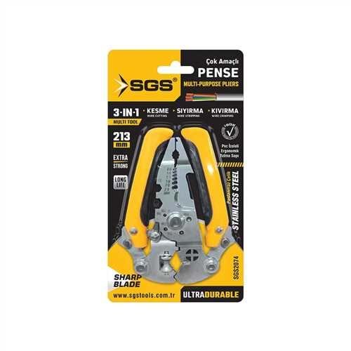SGS2074 ÇOK AMAÇLI ELEKTRİKÇİ PENSE 3 IN 1