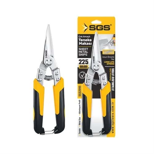 SGS2095 ÇOK AMAÇLI TENEKE MAKASI SİVRİ 225 MM