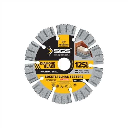 SGS2336 SOKETLİ ELMAS TESTERE MULTI-MATERIAL 125 MM