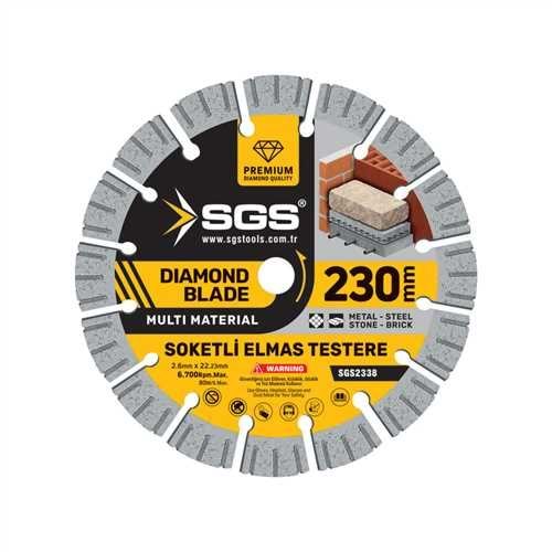 SGS2338 SOKETLİ ELMAS TESTERE MULTİ-MATERİAL 230 MM