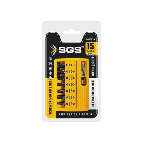 SGS3870 BİTS UÇ VE HIZLI ADAPTÖR SETİ 15 PARÇA SAND-PRO SERİES