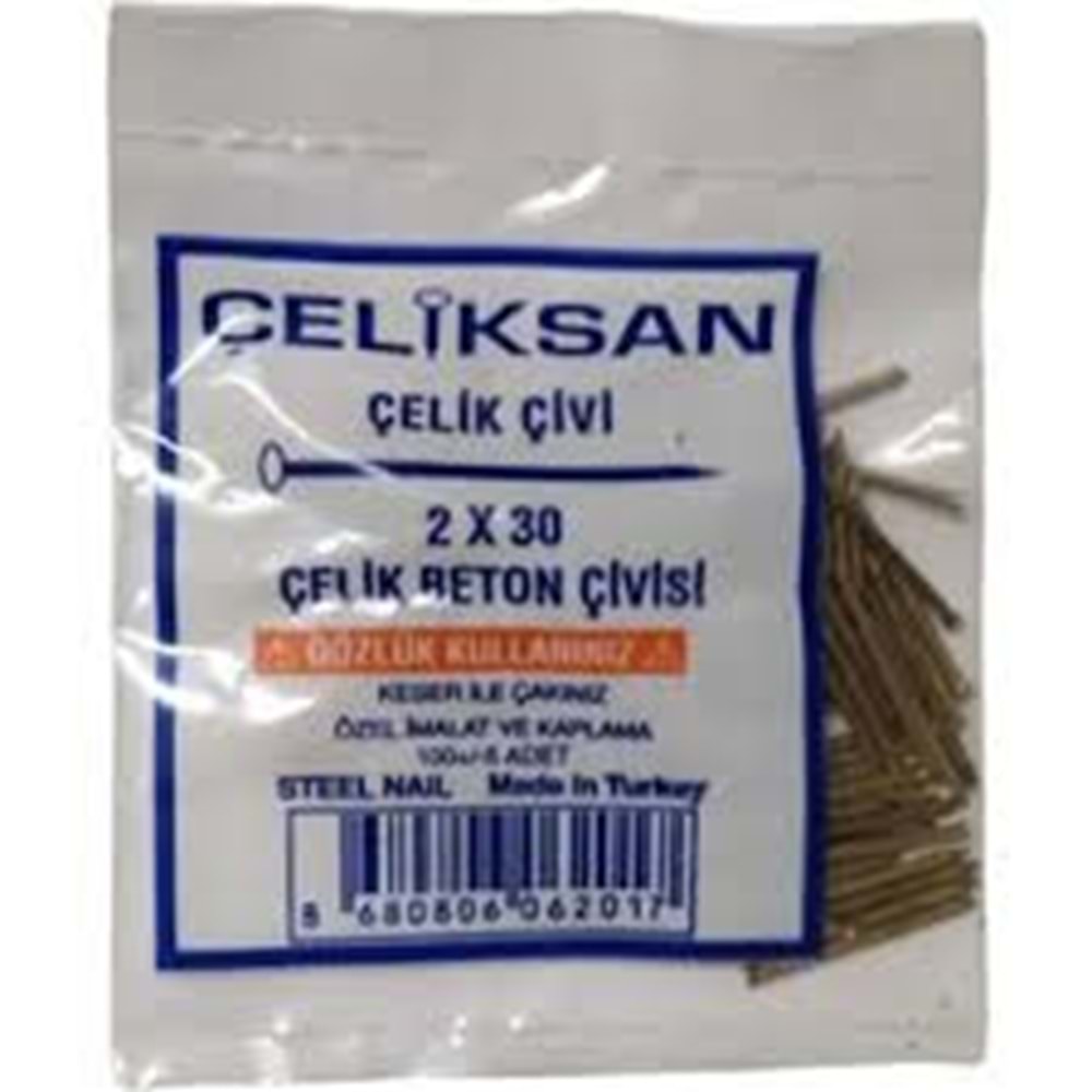 2*30 ÇELİKSAN BETON ÇİVİSİ SARI