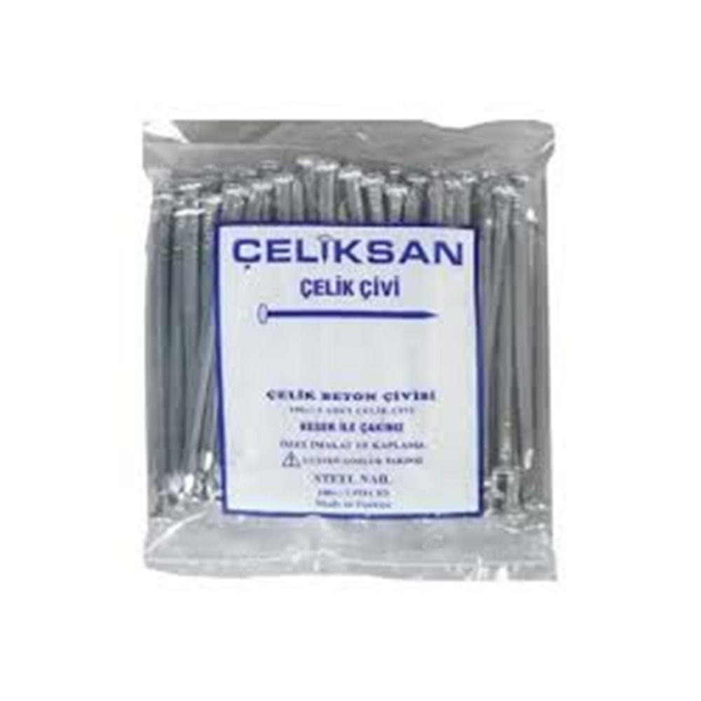 5*70 ÇELİKSAN BETON ÇİVİSİ BEYAZ OLUKLU