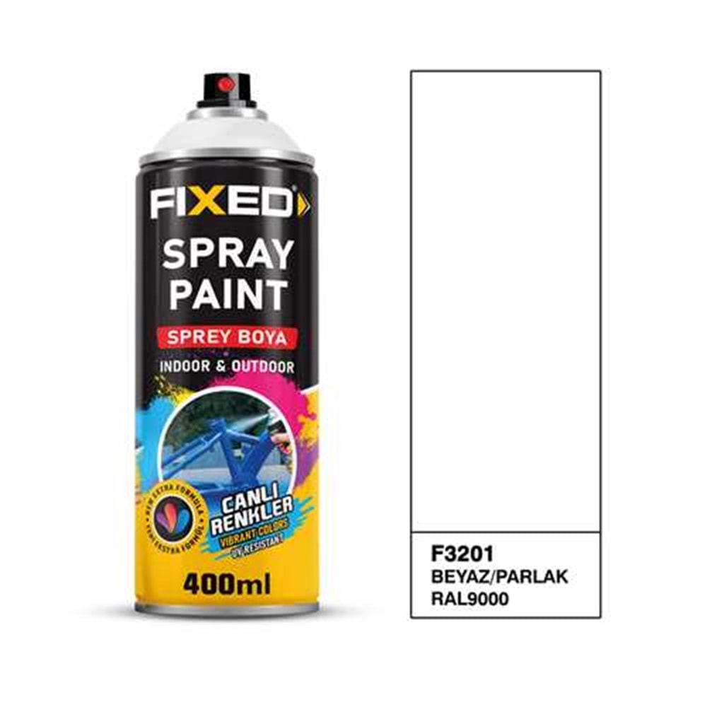 F3201 SPREY BOYA AKRİLİK - BEYAZ / PARLAK 320 GR 400 ML