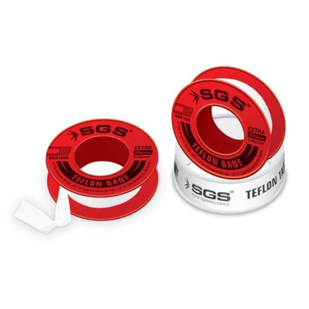 SGS1200 EXTRA TEFLON BANT / 12MM X 10M / 0.25G/CM³