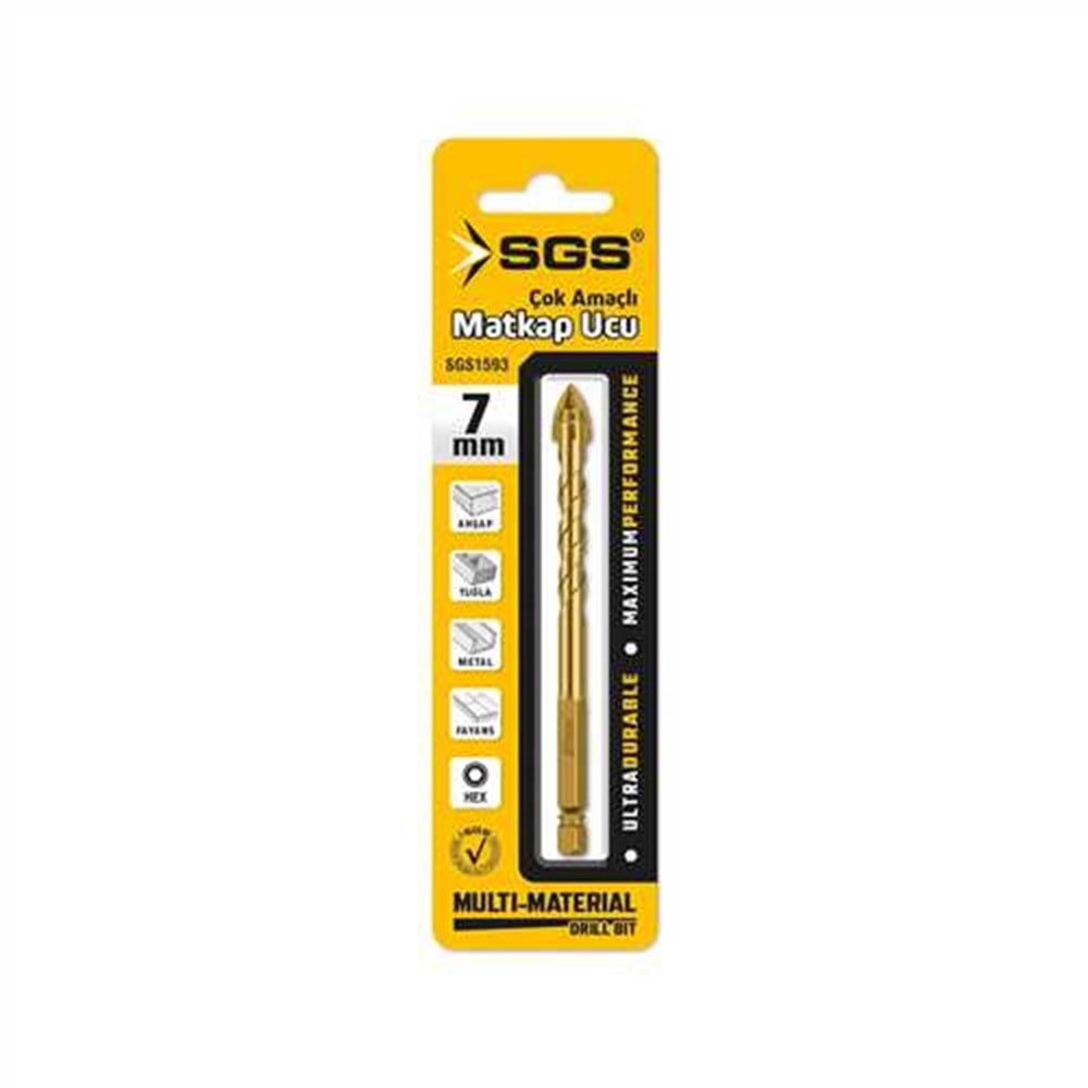 SGS1593 ÇOK AMAÇLI MATKAP UCU 7MM*100MM