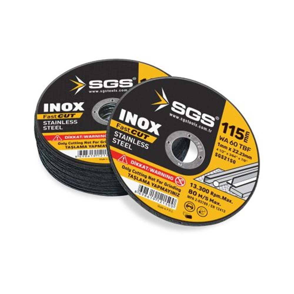 SGS2150 INOX KESİCİ 115*1,0*22MM