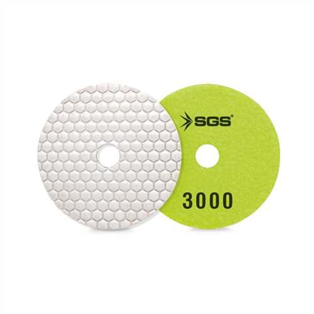 SGS2346 ELMAS POLİSAJ PEDİ 100 MM 3000 KUM KURU-DRY