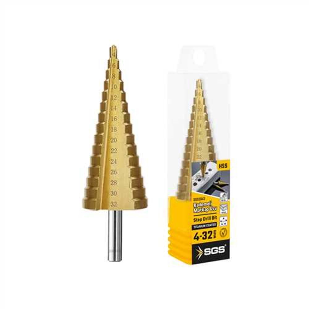 SGS2843 HSS 4-32MM KADEMELİ MATKAP UCU