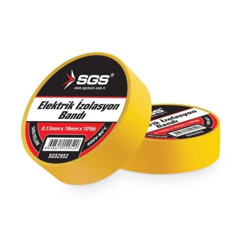 SGS2952 ELEKTRİK İZOLASYON BANDI SARI 19MM*10YRD