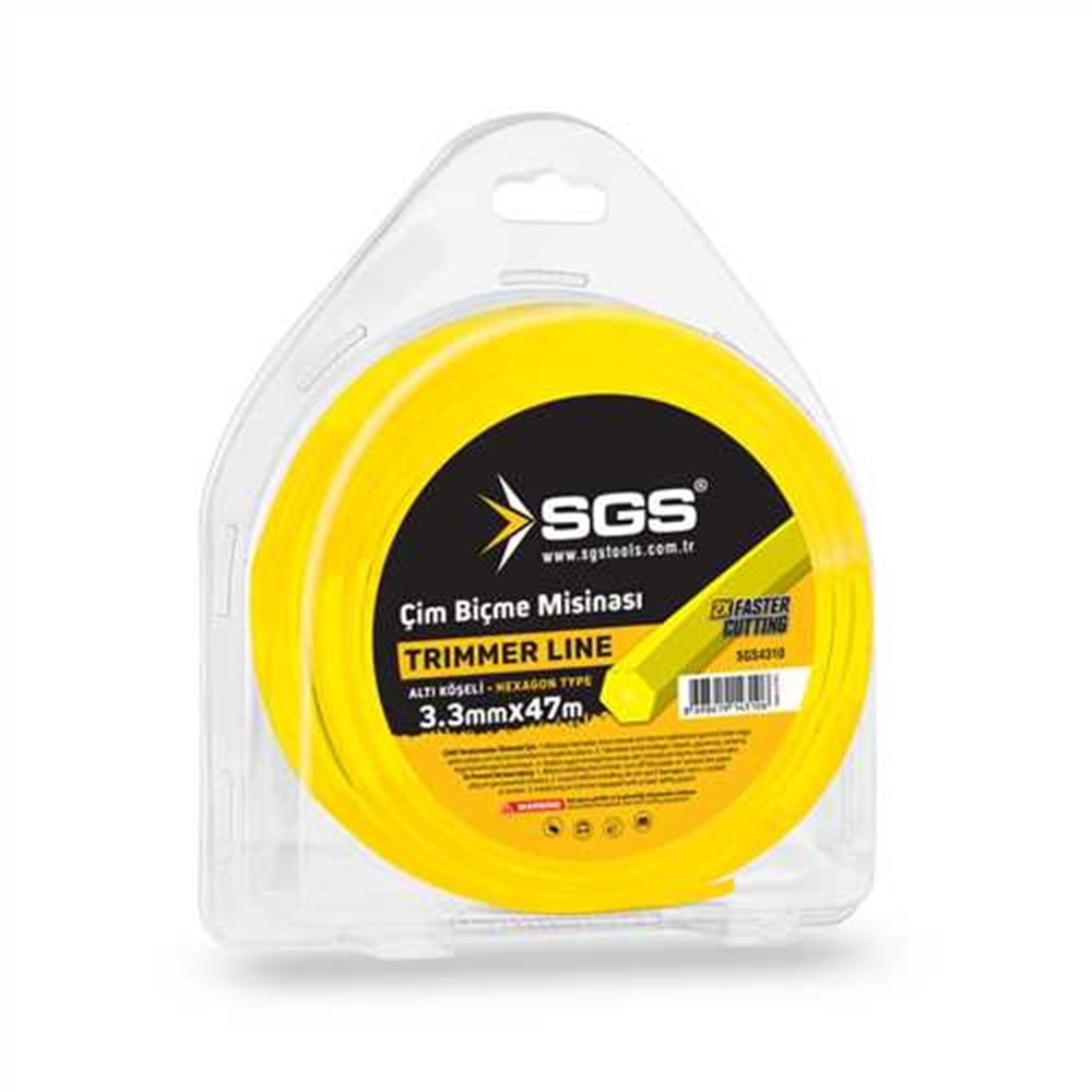 SGS4310 TIRPAN MİSİNASI 3.3 MM 47 MT ALTIGEN (SARI)