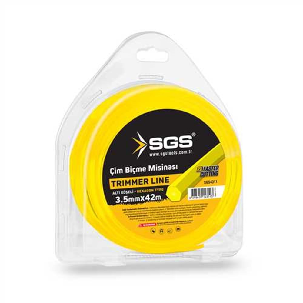 SGS4311 TIRPAN MİSİNASI 3.5 MM 42 MT ALTIGEN (SARI)