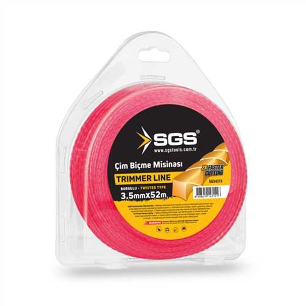 SGS4315 TIRPAN MİSİNASI 3.5 MM 52 MT BURGULU (PEMBE)
