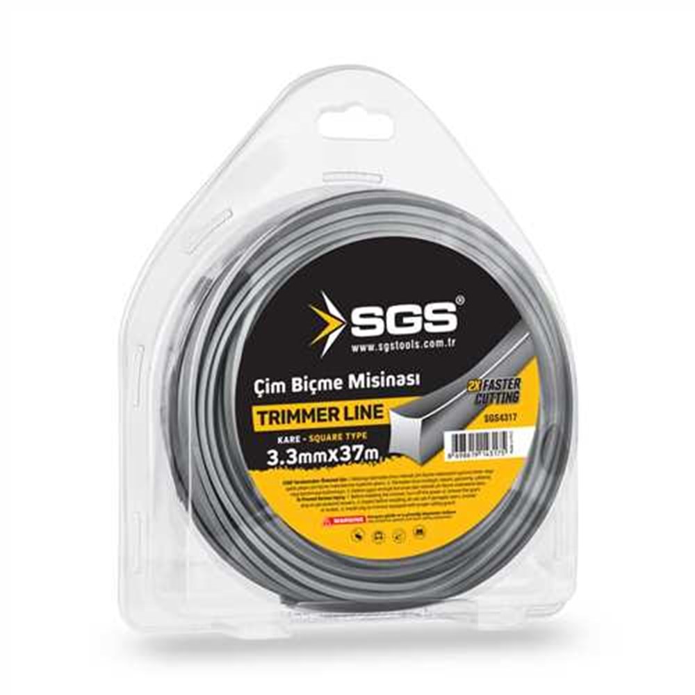 SGS4317 TIRPAN MİSİNASI 3.3 MM 37 MT KARE (GRİ)